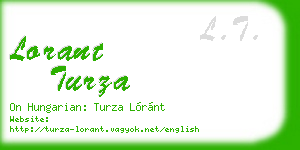 lorant turza business card