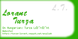 lorant turza business card